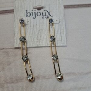 Bijoux Bar Hanging Gold Tone Earring Set